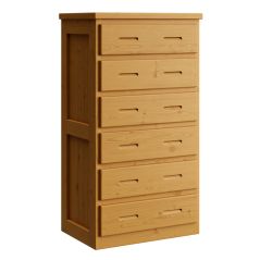 Solid Wood Chest - Cottage Collection - 6 Drawers - Natural