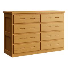 Solid Wood Dresser - Cottage Collection - 8 Drawers - Natural