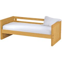 Solid Wood Daybed - Panel Design - Twin - Natural