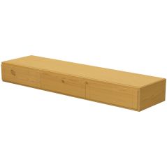 Solid Wood Under Bed Storage - WildRoots Collection - 3 Drawers - Natural