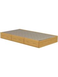 Solid Wood Trundle Storage Bed - Cottage Collection - Twin - Natural