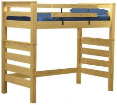 Solid Wood Loft Bed - Timber Design - Twin - 72" H - Natural