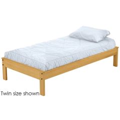 Solid Wood Platform Bed - Mission Design - 1717 - Twin - Natural