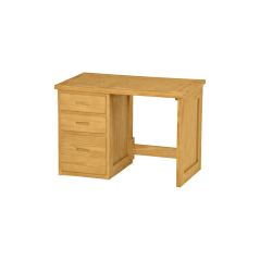 Solid Wood Desk - 3 Drawers Left Side - Cottage Collection - 42" - Natural