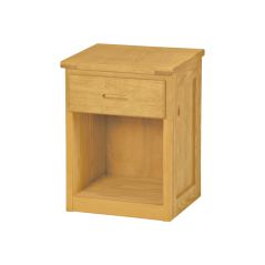 Solid Wood Nightstand w Open Shelf - Cottage Collection - 30" H - Natural