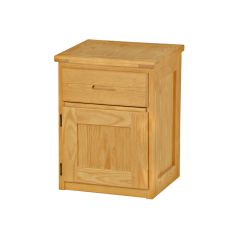 Solid Wood Nightstand - Cottage Collection - w Drawer n Door - Left Hinge - 30" H - Natural
