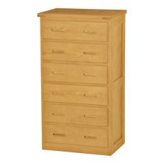 Solid Wood Chest - Cottage Collection - 6 Drawers - Natural
