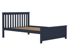 Solid Wood Platform Bed, All In One Design, Full size, Blue