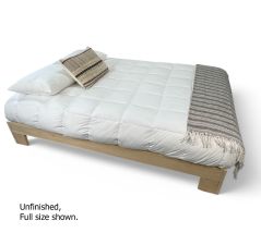Solid Wood Platform Bed - Quebec Design - Logan - Twin - Unfinished