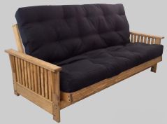 Solid Wood Futon Frame - Quebec Design - Pine - Mission Style - Full - Early American