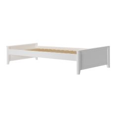 Solid Hardwood Platform Bed - Modular Design - Panel - 1818 - Twin - White