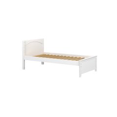 Solid Hardwood Platform Bed - Modular Design - Panel - 4018 - Twin - White