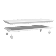 Crown and Base for Dresser - Modular Collection - 4004 - White