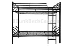 Heavy Duty Bunk Bed with TWO Mattresses - Twin over Twin - Black. by Bunk Beds Canada of Vancouver.
