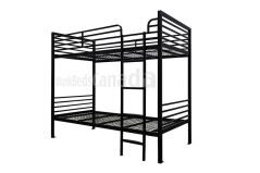 Heavy Duty Metal Bunk bed - The 800 - Twin over Twin - Black