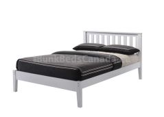Platform Bed, Crofton, Double, White Finish, Easy assembly