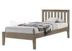 Platform Bed, Crofton, Single size, Grey Finish, Easy assembly