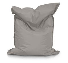 Image of a Large Bean Bag Chair in Grey Color in modern rectangular shape, fatboy style, by Bunk Beds Canada.