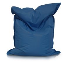 Image of a Large Bean Bag Chair for adults in Royal Blue Color in modern rectangular shape, fatboy style, by Bunk Beds Canada.