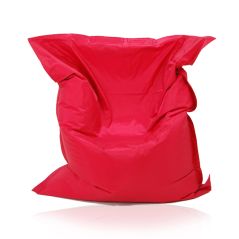 Large Bean Bag Chair in Red Color in a modern rectangular shape, Fatboy style, by Bunk Beds Canada.