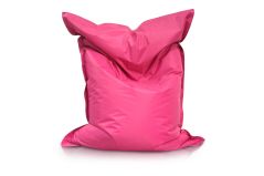 Image of a Medium Bean Bag Chair in Fuchsia or Pink Color in modern rectangular shape, fatboy style, by Bunk Beds Canada.