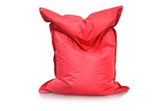 Medium Bean Bag Chair in Red Color in a modern rectangular shape, Fatboy style, by Bunk Beds Canada.