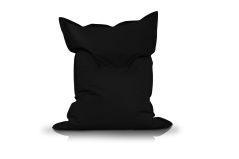 Small Bean Bag Chair in Black Color in a modern rectangular shape, Fatboy style, by Bunk Beds Canada.