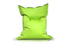 Image of a Small Bean Bag Chair in Green Color in modern rectangular shape, fatboy style, by Bunk Beds Canada.