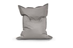 Small Bean Bag Chair in Taupe Color in a modern rectangular shape, Fatboy style, by Bunk Beds Canada.