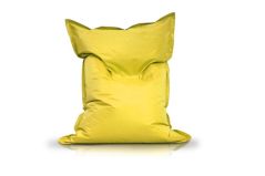 Small Bean Bag Chair in Yellow Color in a modern rectangular shape, Fatboy style, by Bunk Beds Canada.