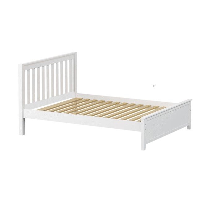 Platform Bed Double Xl Size White, What Size Bed Frame For A Full Xl