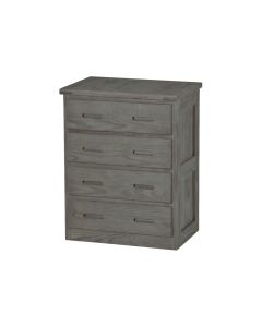 Solid Wood Chest - Cottage Collection - 4 Drawers - Dark Grey
