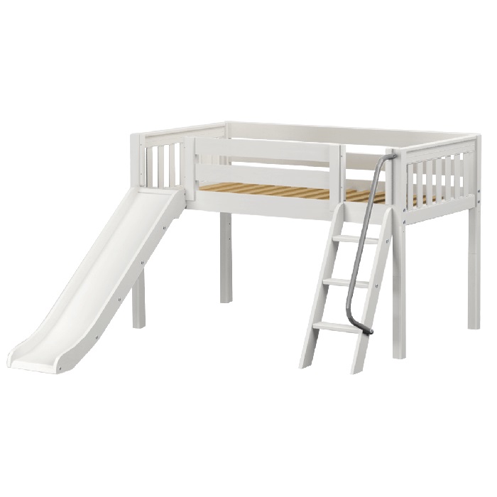 Loft Bed w Slide, Angle Ladder, 51 H | Bunk Beds Canada